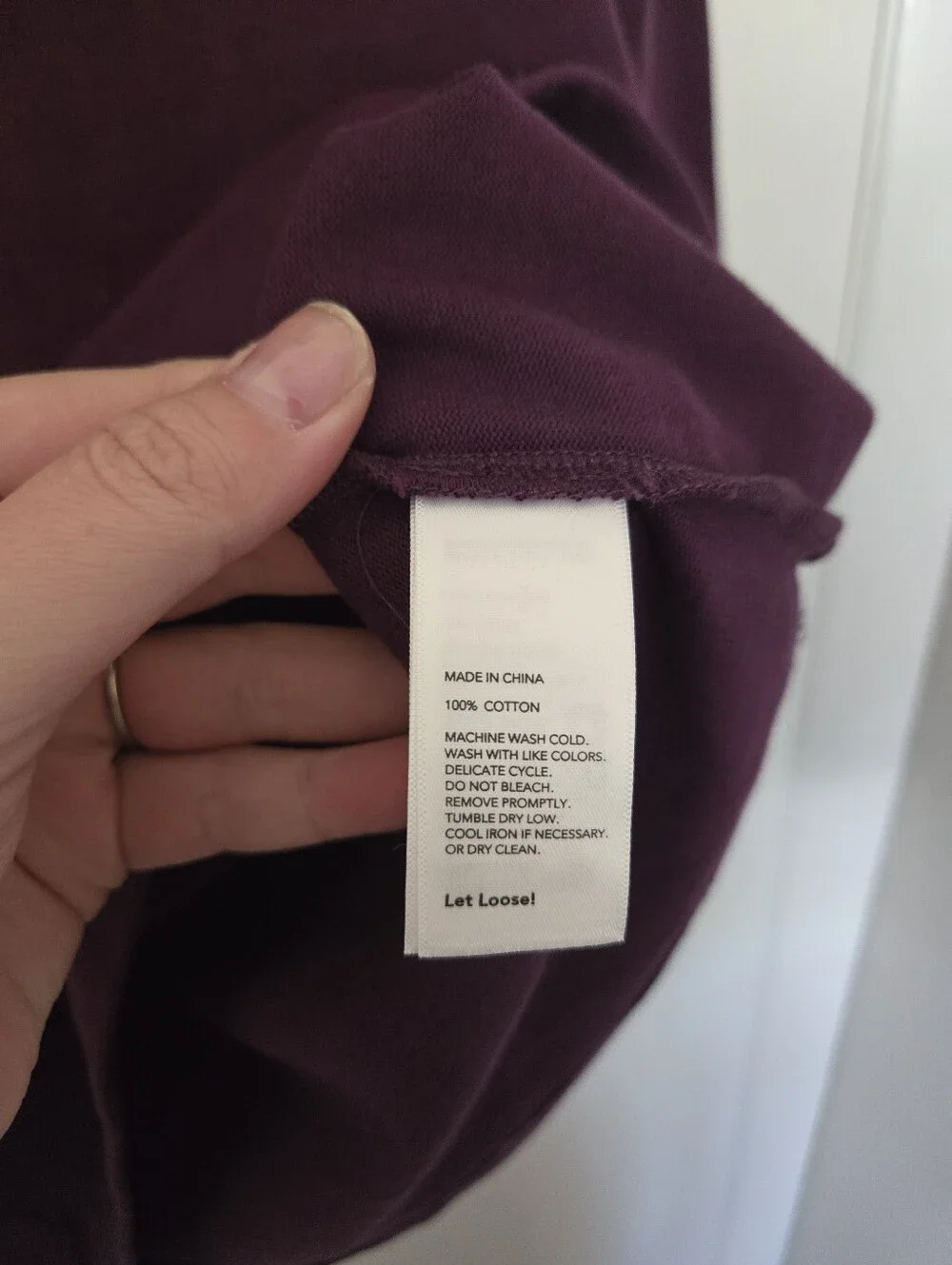 Kate Spade Saturday Purple 100% Cotton Long Sleeve Dress Size M
